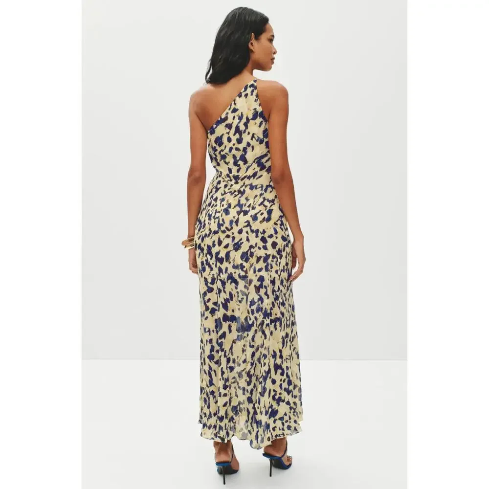 shona joy Kinetic Asymmetric Panel Abstract Eutopian Dress, Size 8, Rt. $420 - Picture 2 of 11